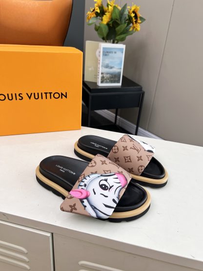 Louis Vuitton ol llow comfort flat sandals