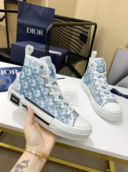 Dior KAWS heavy joint frosted stitching high-top casual shoes