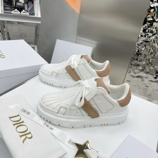 Dior shell toe white shoes