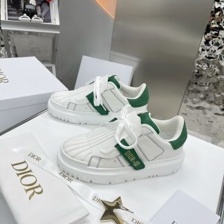 Dior classic and fashionable shell toe white shoes