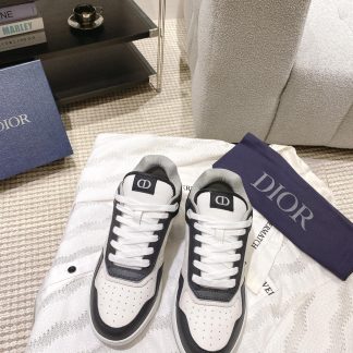 Dior classic casual black and white sneakers