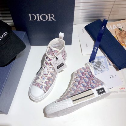 Dior color-blocked high-top sneakers