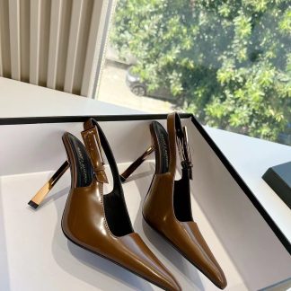 Ysl Lee metallic stiletto high heels