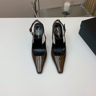 Ysl high heel backless shoes