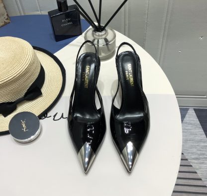 Ysl pointed toe high-heeled sandals