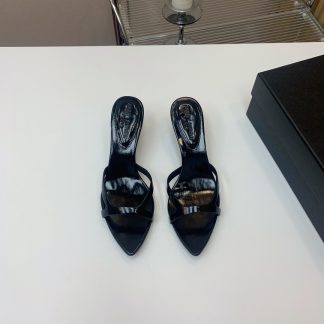 Ysl simple temperament high heel sandals