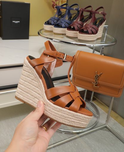 Ysl women's fashionable wedge high heels