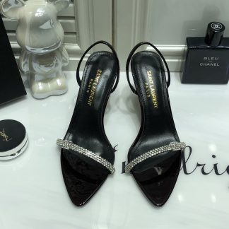 Ysl luxury metallic high-heeled sandals