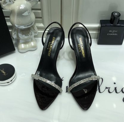 Ysl luxury metallic high-heeled sandals