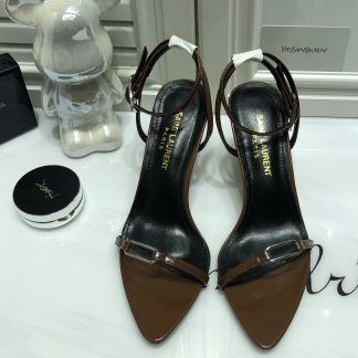 Ysl luxury metal heel sandals elegant high heels