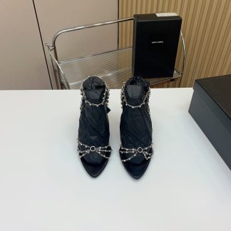 Ysl rhinestone chain high heels