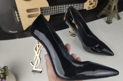 Ysl letter metal heel stylish high heels - Image 2