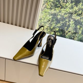 Ysl metal diamond chain high heels