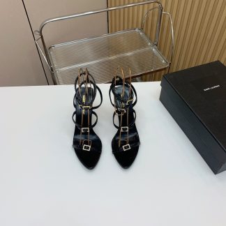 Ysl buckled strappy high-heeled sandals