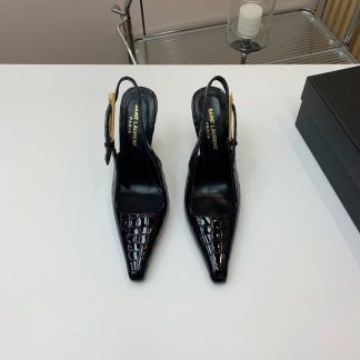 Ysl runway style open-back high heels