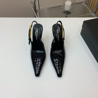 Ysl runway style open-back high heels