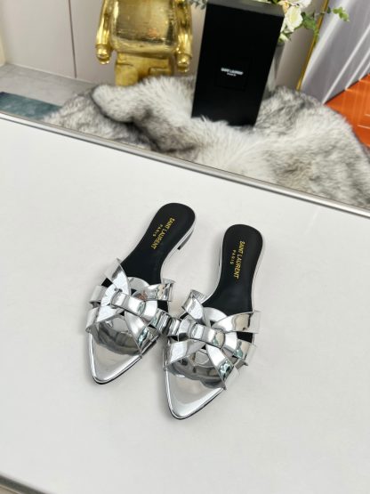 Ysl flat pointed toe fashion slippers