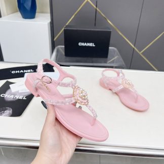 Chanel Spring-Summer Dance Shoes Collection New Retro Pink Sandals