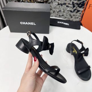 Chanel Early Spring Dance Shoes Series Black Delicate Sandals Heel Height 3.5cm