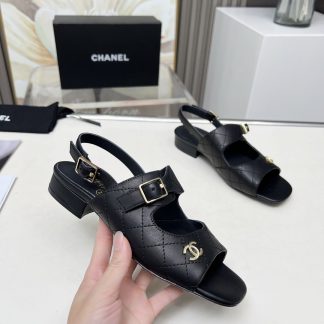Chanel Spring/Summer Dance Shoes Collection Black Slim Sandals Heel Height 5cm