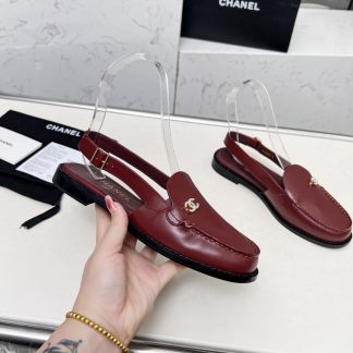 Chanel Spring and Summer Dance Shoes Series New Red Small Round Head Sandals Heel Height 2.5cm