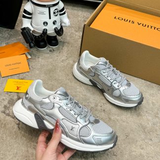 Louis Vuitton Olympia series couples' models Silver Horn King leisure sports shoes running shoes