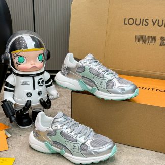 Louis Vuitton Olympia series couples' models Silver Horn King leisure sports shoes running shoes