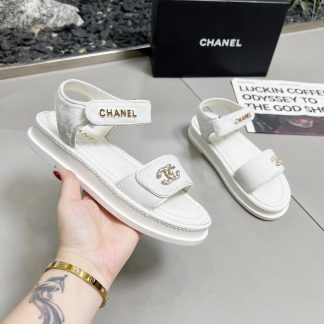 Chanel Early Spring Sandals Series White Retro Sandals Thickness 3cm