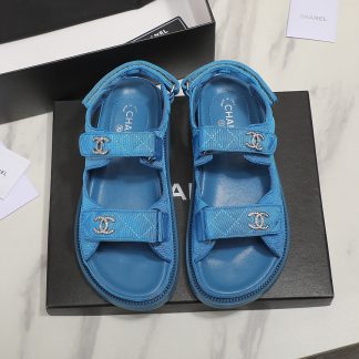 Chanel Temperament Denim Blue Sandals