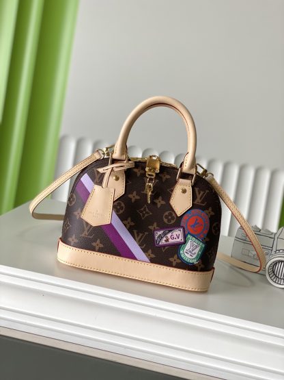 Louis Vuitton ALMA BB badge silk screen shell bag