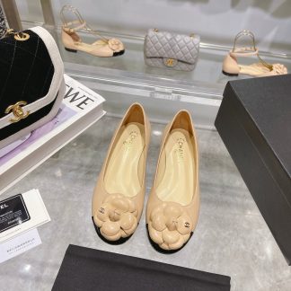 Chanel Early Spring Camellia Series Apricot Full Cover Sandals