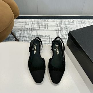 Chanel Black Classic Versatile Luxury Ballet Flat Sandals