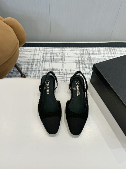 Chanel Black Classic Versatile Luxury Ballet Flat Sandals