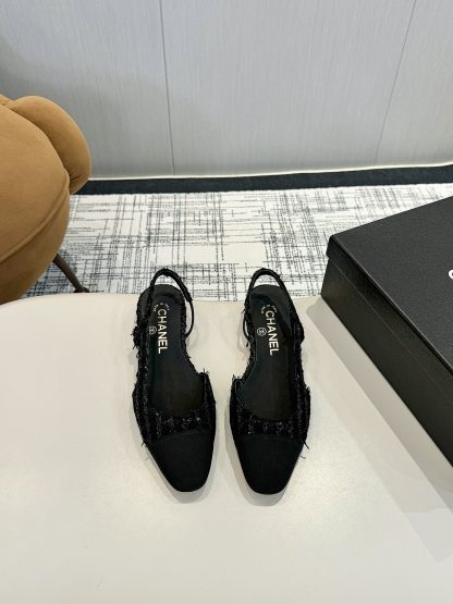 Chanel's latest black all-match luxury ballet flat sandals