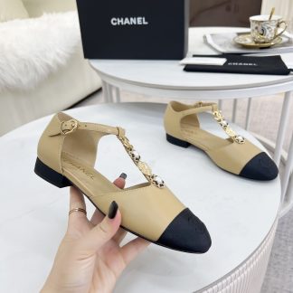 Chanel Spring/Summer Apricot Dance Shoes Series Small Round Toe Matte Sandals