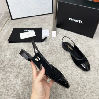 Chanel Spring and Summer Dancing Shoes Series New Black Retro Sandals