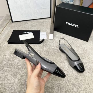Chanel Spring and Summer Dancing Shoes Series New Blue Gray Retro Sandals