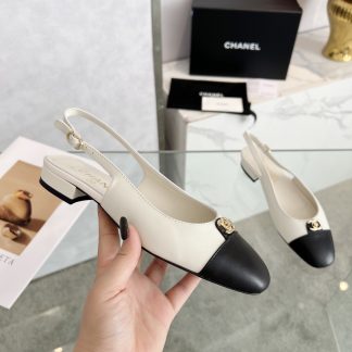 Chanel white early spring dance shoes series new products like small round head slim sandals