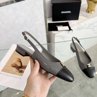 Chanel gray early spring dance shoes series new products like small round head slim sandals