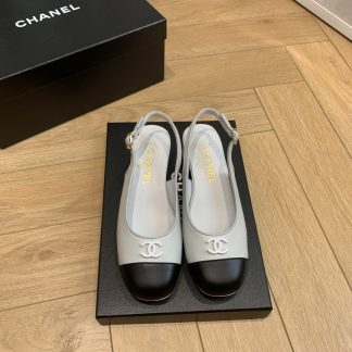 Chanel gray spring and summer dancing shoes series new small round head slim retro sandals
