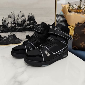 Louis Vuitton Trainer Velcro High Top Sneakers
