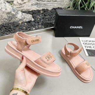 Chanel Pink Early Spring Dance Shoes Series Sandals Thickness 3cm