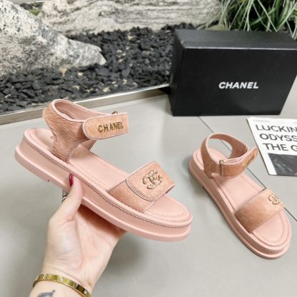 Chanel Pink Early Spring Dance Shoes Series Sandals Thickness 3cm