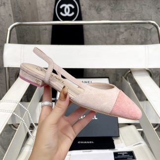 Chanel Fashion Classic Mixed Lambskin Light Pink Flat Sandals