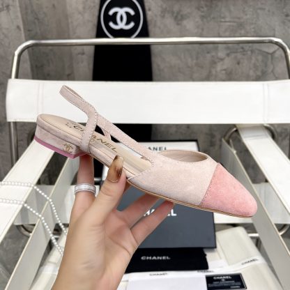 Chanel Fashion Classic Mixed Lambskin Light Pink Flat Sandals