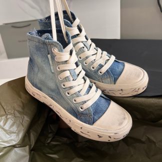 Balenciaga high-top denim casual shoes