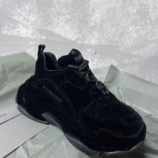 Balenciaga Velvet Fashion Sneakers