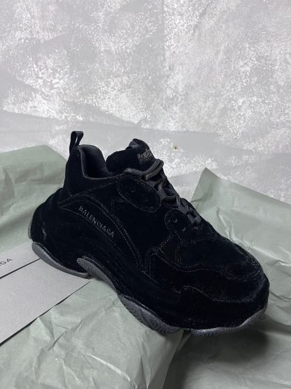 Balenciaga Velvet Fashion Sneakers