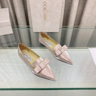 Jimmy Choo stylish and elegant glitter flat shoes