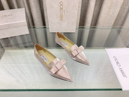 Jimmy Choo stylish and elegant glitter flat shoes